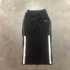 Vintage Nike men's black tear away track pants baggy wide leg medium